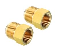 PATIKIL Conectores de Latón de 5/8" Hembra de Rosca Flare x 3/4" Macho de Rosca Flare 45 Grados Latón Adaptador SAE para Tuberías de Aire Gas Refrigeración y HVAC 2 Piezas
