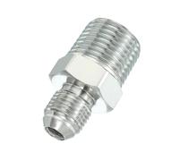 PATIKIL Conectores de Tornillo Reductor Hexagonal Adaptador de Tubería 9/16" Macho 37° Flare JIC x 1/2" Macho NPT, Adaptador de Tornillo Reductor de Conexión de Tubería de Acero Plateado