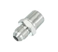 PATIKIL Conectores de Tornillo Reductor Hexagonal Adaptador de Tubería 9/16" Macho 37° Flare JIC x 3/8" Macho NPT, Adaptador de Reductor de Tubería de Acero Plateado Accesorio Hidráulico