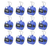 PATIKIL Contador de Clicker, 12 Unidades de Contador de Pulsos Mecánico de 4 Dígitos para Entrenamiento de Tejer, Golf, Vueltas, Pesca, Azul