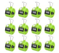 PATIKIL Contador de Clicker, 12 Unidades de Contador de Pulsos Mecánico de 4 Dígitos para Entrenamiento de Tejer, Golf, Vueltas, Pesca, Verde