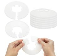 PATIKIL Coperture Per Tubature Da 43mm, 9 PCS Fascia Divisibile Per Parete Piastra Di Copertura Decoro Collare Fascia Copertura Tubo Decoro Plastica PP Per Foro Tubo Parete, Bianco