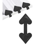 PATIKIL Corazón Marcador Magnético, Marcapagina Magnética Página Cuero Clip Personalizado Marca Accesorio Bookmark para Lectura Oficina Estudia DIY Álbum Escritores Regalo, Negro
