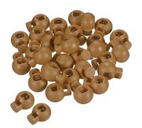 PATIKIL Cordón Cerraduras, 30 Paquete Bola Resorte Alternar Tapón para Cordón Bolsa Cordones, Caqui