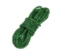PATIKIL Cordón De Lentejuelas 5.5 Yardas 6mm Tubo De Strass para Vestidos De Novia Arete Disfraz Ropa Zapatos Joyería Manualidades Accesorios DIY Verde Oscuro