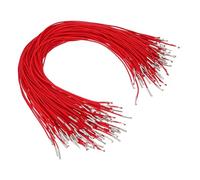 PATIKIL Cordón Elástico, 100 Pcs de Cuerda Redonda Elástica de 2 mm con Cierres de Púas Metálicos para Sombreros, Máscaras, Menús y Libros de Manualidades, Rojo, (450 mm)
