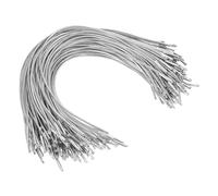 PATIKIL Cordón Elástico, 100 Pcs de Cuerda Redonda Elástica de 2 mm con Cierres de Púas Metálicos para Sombreros, Máscaras, Menús y Libros de Manualidades, Plateado, (250 mm)