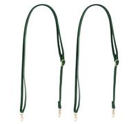 PATIKIL Correa de asa de bolso de cuero, 2 piezas de 26" a 47" Largo ajustable Correa de reemplazo de asa de bolso DIY Accesorios de reparación de asa de bolso Verde Oliva