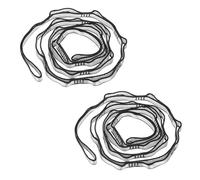 PATIKIL Correas Daisy Chain, Paquete de 2 Correas de Escalada Resistentes Ajustables de Nylon con 15 Lazos para Columpio de Hamaca de Yoga Aéreo, Tono Plateado