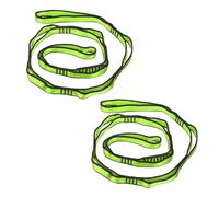 PATIKIL Correas Daisy Chain, Paquete de 2 Correas de Escalada Resistentes Ajustables de Nylon con 8 Lazos para Columpio de Hamaca de Yoga Aéreo, Verde