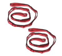 PATIKIL Correas Daisy Chain, Paquete de 2 Correas de Escalada Resistentes Ajustables de Nylon con 8 Lazos para Columpio de Hamaca de Yoga Aéreo, Rojo