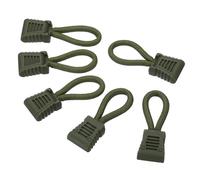 PATIKIL Cremallera Tiradores Reemplazo, 10 Paquete Extensión Cable Mango Fijación Pestañas Etiqueta Extensor Fijador para Equipaje Mochilas Chaquetas, Oliva Verde