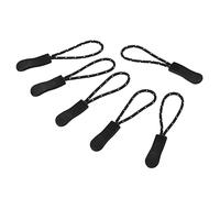 PATIKIL Cremallera Tiradores Reemplazo, 30 Paquete Extensión Cable Mango Fijación Pestañas Etiqueta Extensor Fijador Extractor para Equipaje Mochilas Chaquetas, Negro，Blanco
