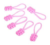 PATIKIL Cremallera Tiradores Reemplazo, 6uds Extensión Cuerda Manilla Fija Arrastre Lengüeta Extensora Fijadora Deslizante Cabeza Reparación Juego para Equipaje Mochila Chaqueta, Rosa