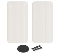 PATIKIL Cuadrado Agua Absorbente Diatomita Posavasos 6.3x3.1 2 Piezas Rápido Secado Fregadero Organizador con Ranuras para Planta Cosmético Botella Mano Jabón Blanco