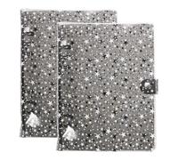 PATIKIL Cubierta De Carpeta A5 2 Piezas De PVC Blando Con Diseño De Estrellas De 6 Anillos Carpeta Recargable Para Cuaderno Con Cierre De Botón A Presión Carpetas Para Hojas Sueltas