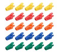 PATIKIL Cubierta de conector de enchufe RJ45, 50 piezas Cat5, Cat5E, Cat6, Cat7, para portátiles, computadoras de escritorio, routers, cámaras de red de TV inteligente, impresoras, 5 colores