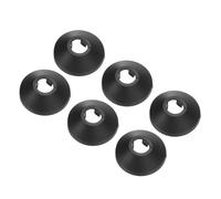 PATIKIL Cubierta de Tubería de Agua para Decoración Ajuste 0.47"/12mm, 6 Piezas Brida de Tubería de Agua de Plástico PP Placa de Escudo Collar Cubierta de Línea de Drenaje Radiador, Negro