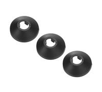PATIKIL Cubierta de Tubería de Agua para Decoración Ajuste 0.63"/16mm, 3 Piezas Brida de Tubería de Agua de Plástico PP Placa de Escudo Collar Cubierta de Línea de Drenaje Radiador, Negro