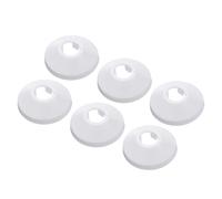 PATIKIL Cubierta de Tubería de Agua para Decoración Ajuste 0.63"/16mm, 6 Piezas Brida de Tubería de Agua de Plástico PP Placa de Escudo Collar Cubierta de Línea de Drenaje Radiador, Blanco