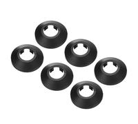 PATIKIL Cubierta de Tubería de Agua para Decoración Ajuste 0.79"/20mm, 6 Piezas Brida de Tubería de Agua de Plástico PP Placa de Escudo Collar Cubierta de Línea de Drenaje Radiador, Negro