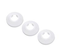 PATIKIL Cubierta de Tubería de Agua para Decoración Ajuste 0.98"/25mm, 3 Piezas Brida de Tubería de Agua de Plástico PP Placa de Escudo Collar Cubierta de Línea de Drenaje Radiador, Blanco