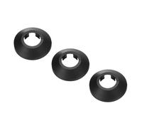 PATIKIL Cubierta de Tubería de Agua para Decoración Ajuste 0.98"/25mm, 3 Piezas Brida de Tubería de Agua de Plástico PP Placa de Escudo Collar Cubierta de Línea de Drenaje Radiador, Negro