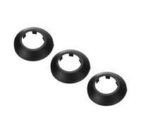 PATIKIL Cubierta de Tubería de Agua para Decoración Ajuste 1.34"/34mm, 3 Piezas Brida de Tubería de Agua PP Plástico Placa de Escudo Collar Cubierta de Línea de Drenaje Radiador, Negro