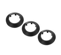 PATIKIL Cubierta de Tubería de Agua para Decoración Ajuste 1.97"/50mm, 3 Piezas Brida de Tubería de Agua de Plástico PP Placa de Escudo Collar, Negro