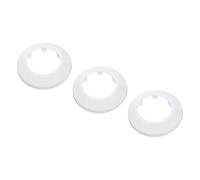 PATIKIL Cubierta de Tubería de Agua para Decoración Ajuste 1.97"/50mm, 3 Piezas Brida de Tubería de Agua de Plástico PP Placa de Escudo Collar, Blanco