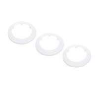 PATIKIL Cubierta de Tubería de Agua para Decoración Ajuste 3.54"/90mm, 3 Piezas Brida de Tubería de Agua PP Plástico Placa de Escudo Collar Cubierta de Línea de Drenaje Radiador, Blanco