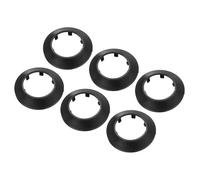 PATIKIL Cubierta de Tubería de Agua para Decoración Ajuste 3.54"/90mm, 6 Piezas Brida de Tubería de Agua de Plástico PP Placa de Escudo Collar Cubierta de Línea de Drenaje Radiador, Negro