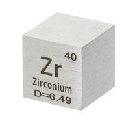 PATIKIL Cubo de Circonio, Cubo de Densidad de Zr de 10 mm Cubo de Elemento de Alta Densidad Cubo de Metal Único Colecciones de la Tabla Periódica de Elemento de Experimento de Laboratorio