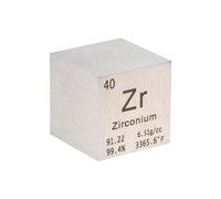 PATIKIL Cubo de Circonio de Zirconio, Bloque de Alta Densidad de Metal, Cubo de Elemento de la Tabla Periódica Puro, Bloque de Magnesio para Colecciones de Elementos, 1 Pulgada