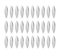 PATIKIL Cuchillas de Señuelo de Pesca 1.3x0.4, Paquete de 30 Cuchillas Willowleaf para Fabricación de Señuelos DIY, Plateado