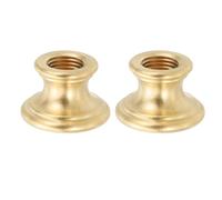 PATIKIL Cuello de Lámpara de Latón Macizo, 2 Piezas M10 Rosca Fina Vuelta Sólida de Latón Husillo Acoplador de Tubo de Lámpara Conector de Varilla para Reparación, 23 x 15mm