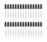 PATIKIL Cuentagotas, 40Pcs 1ml Vidrio Graduado Punta Recta Pipeta Cuentagotas Medido Con Tapa De Goma Para Aceites Esenciales, Experimentos De Laboratorio, Transparente Y Negro
