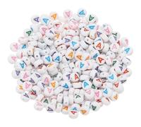 PATIKIL Cuentas Redondas Con Letras, 300 Pcs Letra A Cuentas De Acrílico Alfabeto Letras De Colores Para Hacer Joyas Pulseras Collares DIY, Multicolor