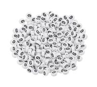 PATIKIL Cuentas Redondas Con Letras, 300 Pcs Letra g Cuentas De Acrílico Alfabeto Blanco Letras Negras Para Hacer Joyas Hacer Pulseras Hacer Collares DIY, Negro