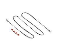PATIKIL Cuerda de Repuesto para Arco Tradicional de 60" Amo 14 Hilos con 4 Puntos de Nock Color Negro