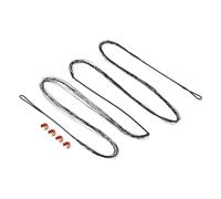 PATIKIL Cuerda de Repuesto para Arco Tradicional de 68" Amo 14 Hilos con 4 Puntos de Nock Color Negro