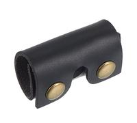 PATIKIL Cuero Maquinilla Afeitar Cabeza Protección Cubierta, Doble Borde Seguridad Maquinilla Afeitar Cabeza Protección Funda Afeitadora Consejo Cubierta para Viajes, Negro