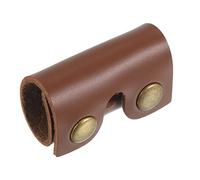 PATIKIL Cuero Maquinilla Afeitar Cabeza Protección Cubierta, Doble Borde Seguridad Maquinilla Afeitar Cabeza Protección Funda Afeitadora Punta Cubierta para Viajes, Marrón