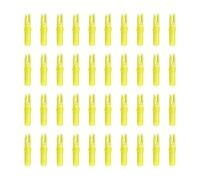 PATIKIL Culatines de flecha para tiro con arco de 6,2 mm, paquete de 40 unidades de repuesto para disparo, amarillo
