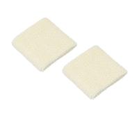 PATIKIL Deportes Muñequeras 8x8cm, 2 Paquete Algodón Tela Tela Absorbente Muñequera para Tenis Baloncesto Entrenamiento Fuera Atlético Correr, Beige