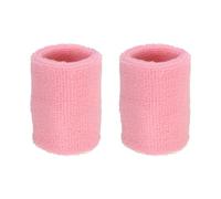 PATIKIL Deportes Pulseras 8x10cm 2 Paquete Atlético Algodón Toalla Tela Absorbente Absorbente Muñequera para Tenis Baloncesto Trabajar Exterior Correr Rosa