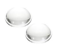 PATIKIL Diámetro 27.4mm Lente Plano Convexa,2 Pcs Altura 10mm Vidrio De Borosilicato Alto Lente Óptica Convexa Condensadora Con Borde Para Linterna Faro De Coche Bicicleta Foco,Clara 2.3mm