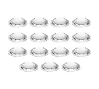 PATIKIL Diámetro 29mm Lente Plano Convexa, 15 Pcs Altura 8.5mm PMMA Acrílico LED Óptico Lente Convexa Condensadora Con Borde Para Linterna Coche Bicicleta Faro Foco, Transparente