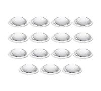 PATIKIL Diámetro 32mm Lente Plano Convexa, 15 Pcs Altura 8mm PMMA Acrílico LED Óptico Lente Convexa Condensadora Con Borde Para Linterna Coche Bicicleta Faro Foco, Transparente