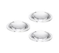 PATIKIL Diámetro 38mm Lente Plano Convexa, 3 Pcs Altura 11.2mm PMMA Acrílico LED Óptico Lente Convexa Condensadora Con Borde Para Linterna Coche Bicicleta Faro Foco, Transparente